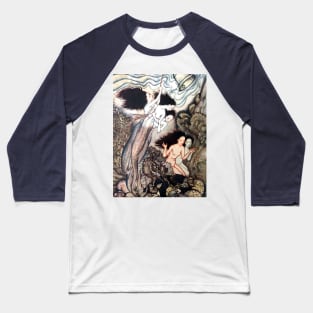 Full Fathom Five - The Tempest, Arthur Rackham Baseball T-Shirt